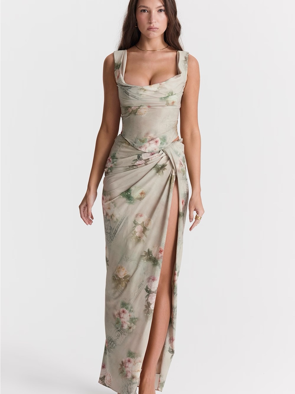 House of CB Vesper Vintage Floral Maxi Skirt